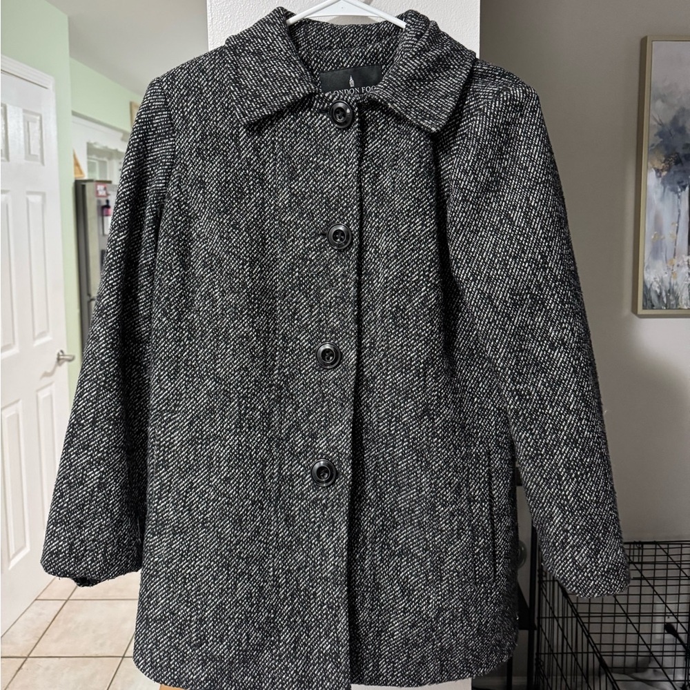 London Fog Charcoal Pea Coat